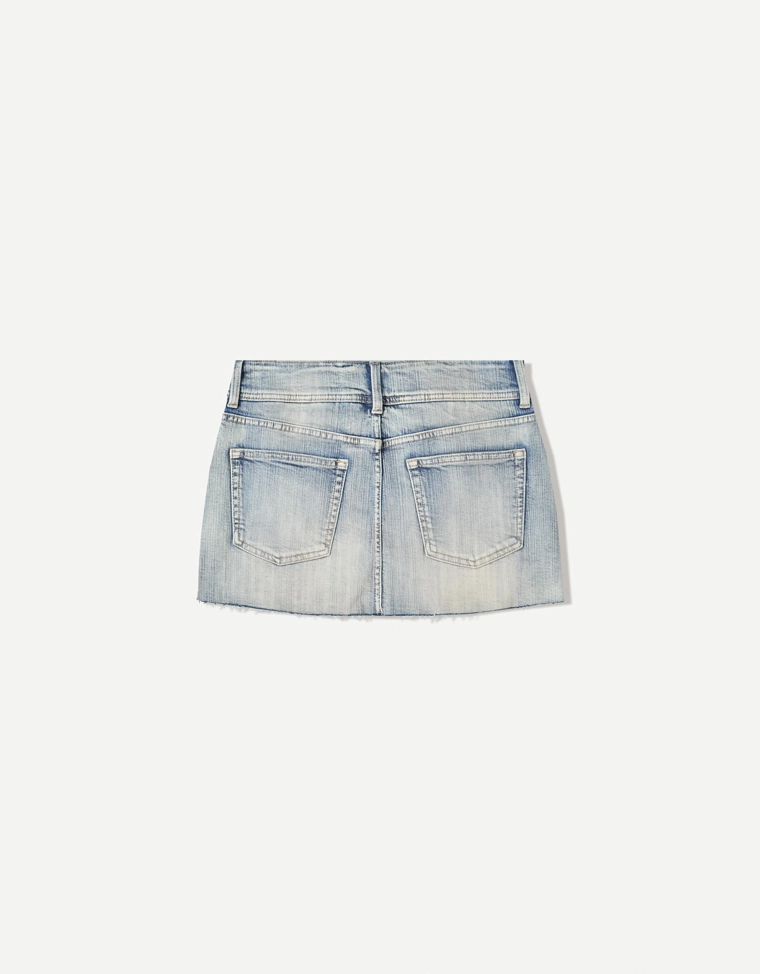 Джинсовая юбка-шорты мини