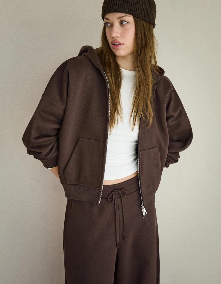 Худи кроя оверсайз на молнии