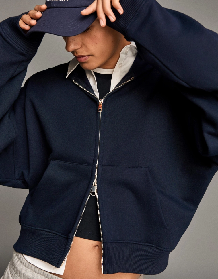 Худи кроя оверсайз на молнии