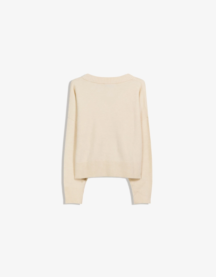 Укороченный джемпер с V-образным вырезом