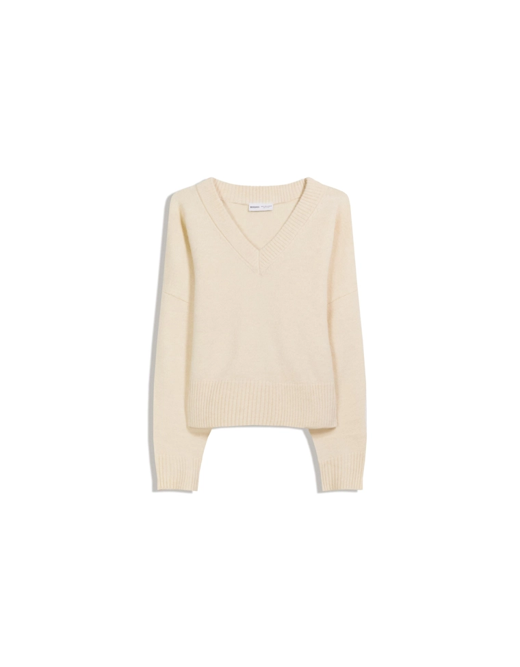 Укороченный джемпер с V-образным вырезом