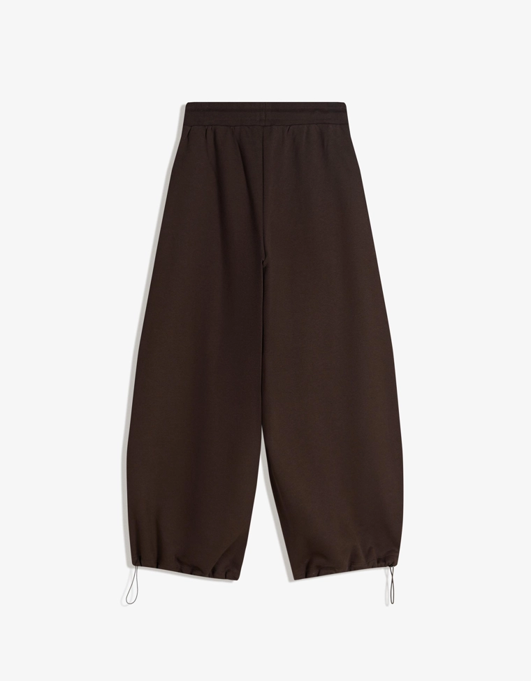 Брюки barrel из мягкой ткани с фиксаторами