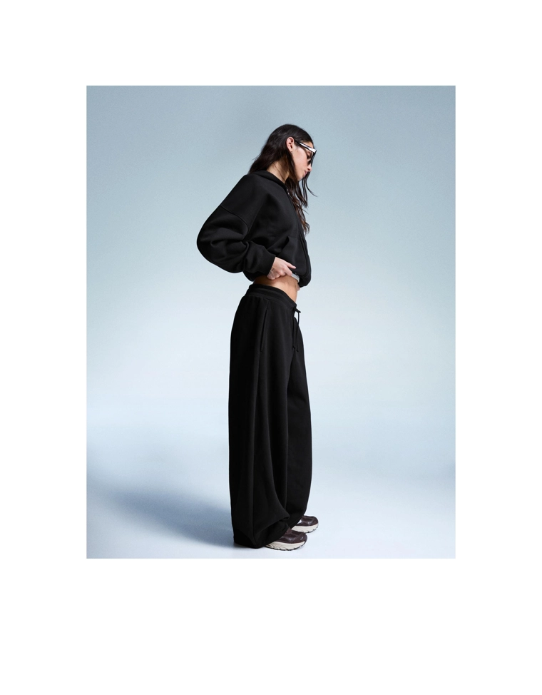 Брюки barrel из мягкой ткани с фиксаторами