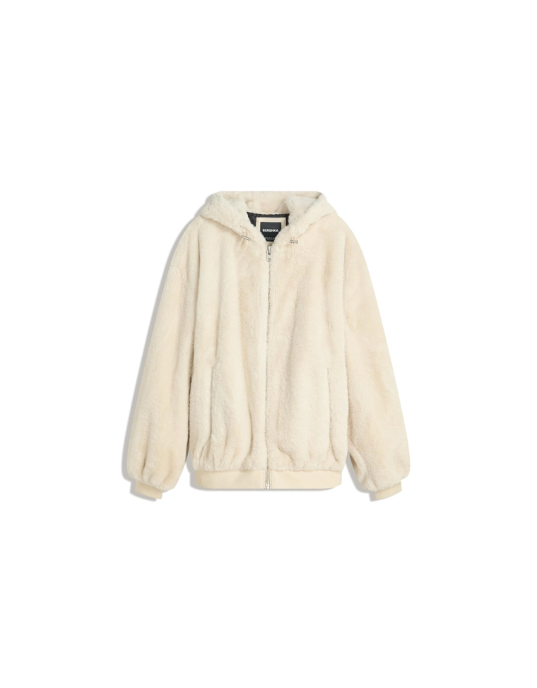 Куртка с капюшоном из искусственного меха