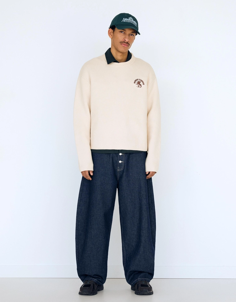 Жаккардовый свитер с принтом