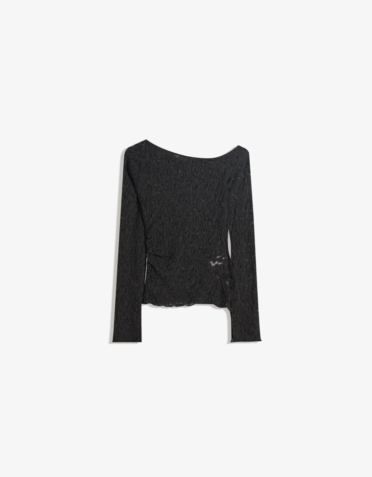 Кружевной топ с длинными рукавами