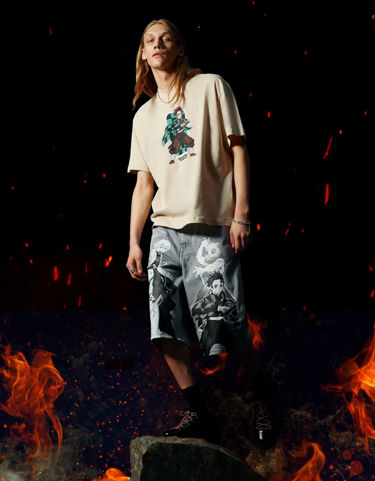 Футболка с коротким рукавом demon slayer