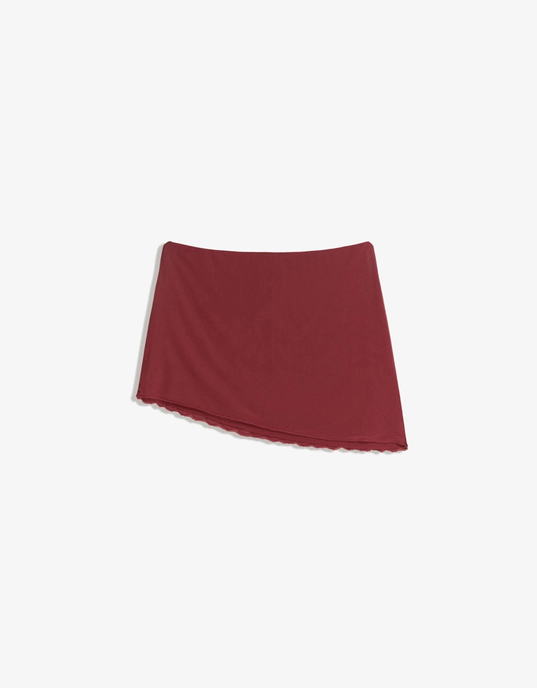 Мини-юбка асимметричного кроя с вышивкой