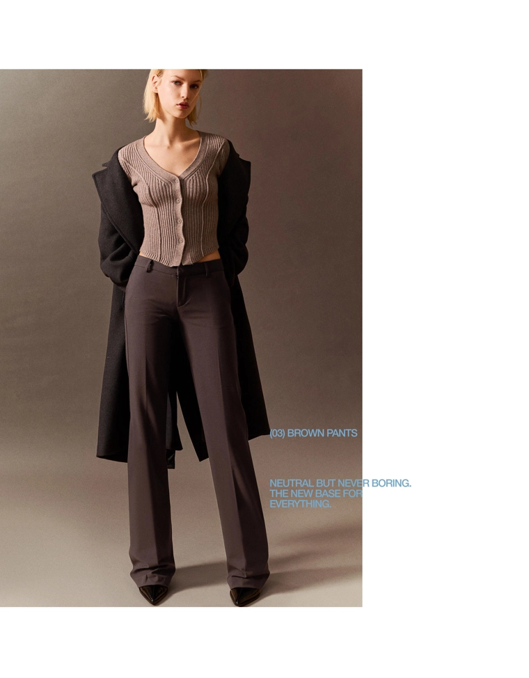 Брюки буткат с низкой посадкой