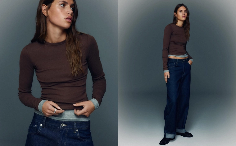 Топ с длинными рукавами