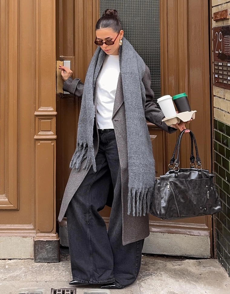 Шарф однотонный