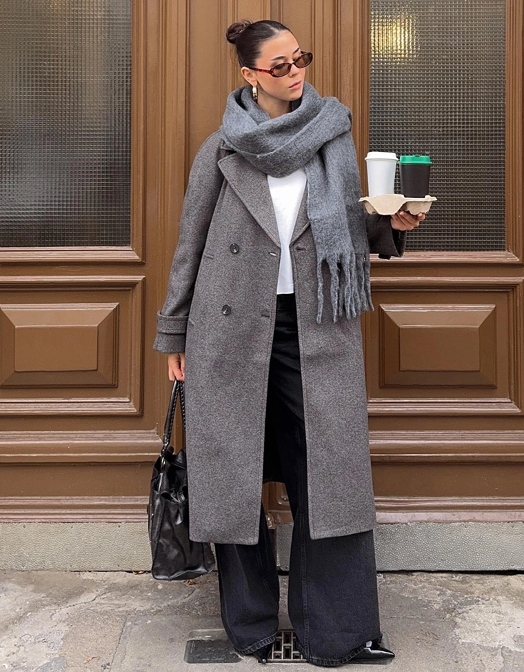 Шарф однотонный