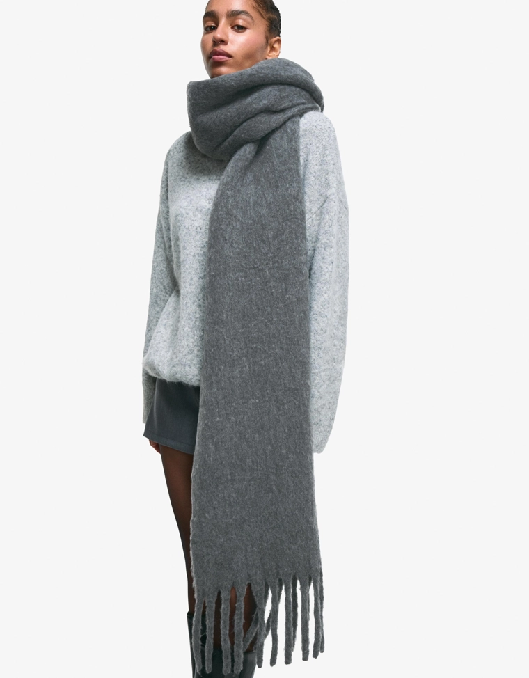 Шарф однотонный