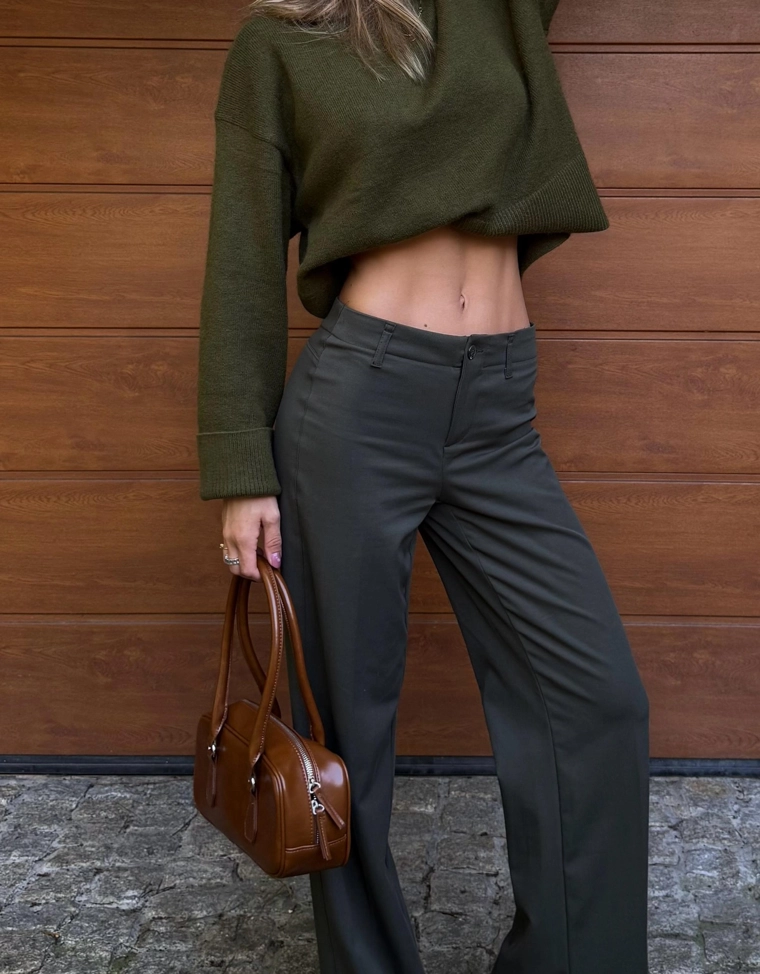 Брюки с широкими штанинами