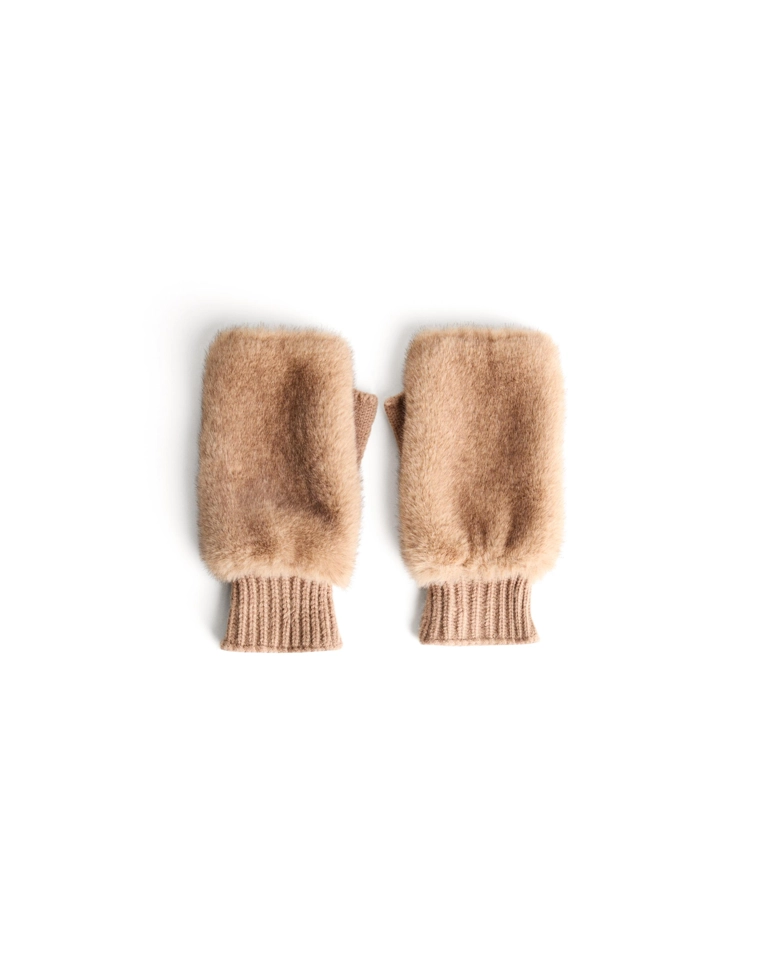 Митенки из искусственного меха