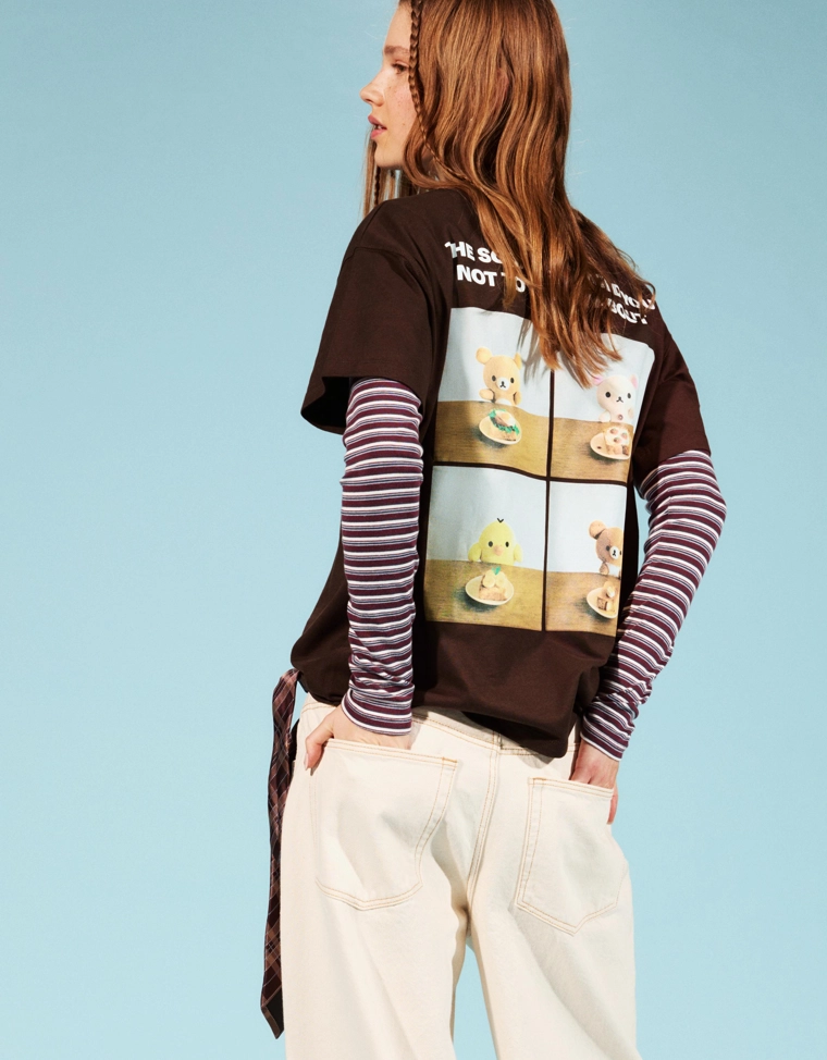 Футболка Rilakkuma с короткими рукавами и принтом