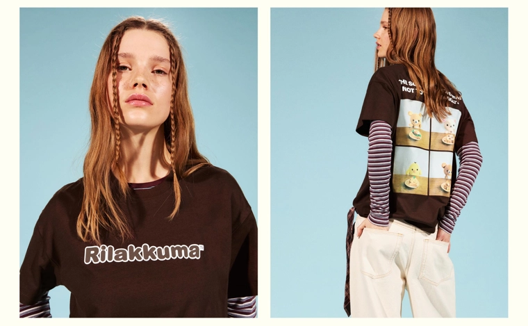 Футболка Rilakkuma с короткими рукавами и принтом