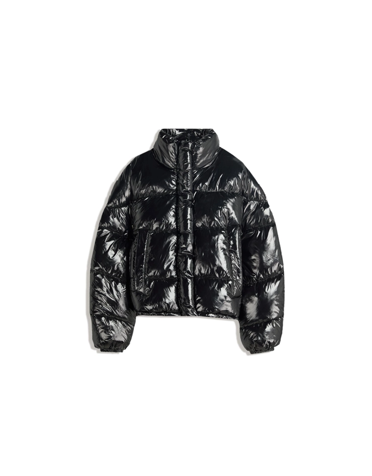Дутая виниловая куртка