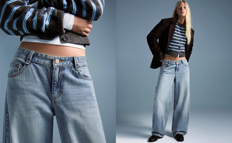 Джинсы barrel свободного кроя