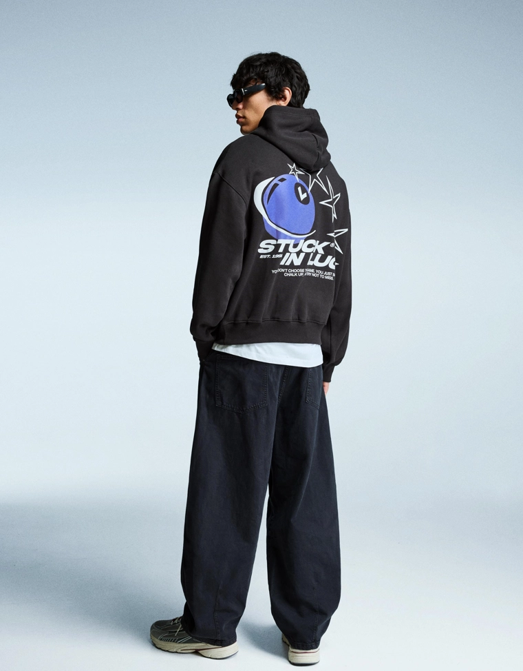 Худи с капюшоном и принтом