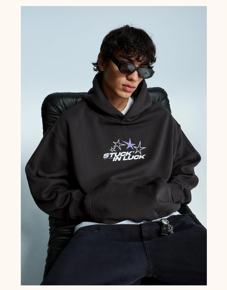 Худи с капюшоном и принтом