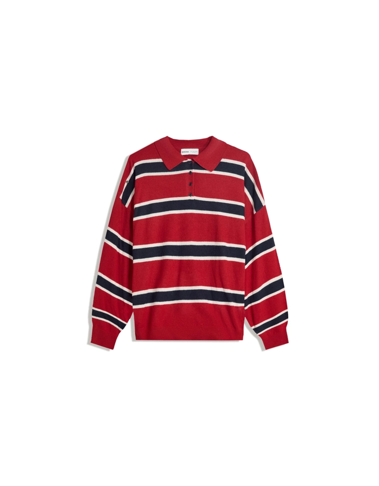 Свитер с воротником поло