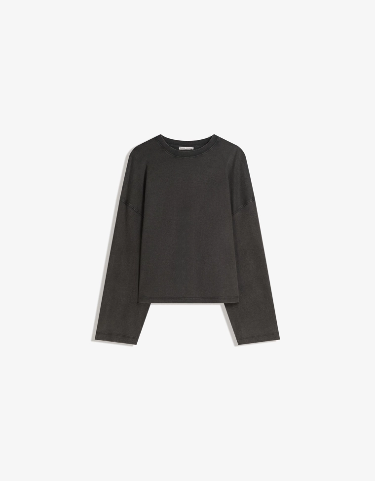 Принтованная футболка с длинным рукавом