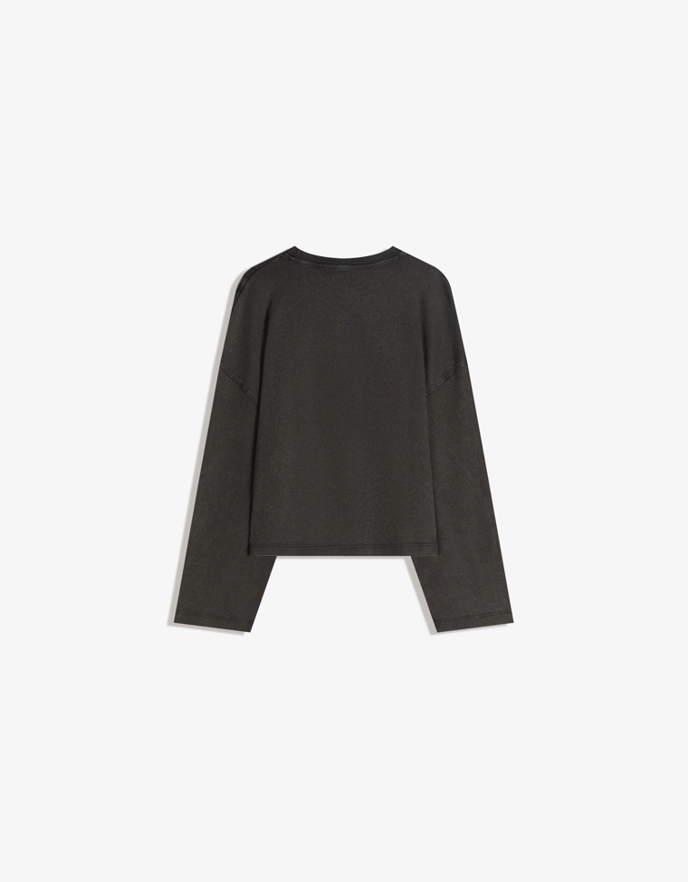 Принтованная футболка с длинным рукавом