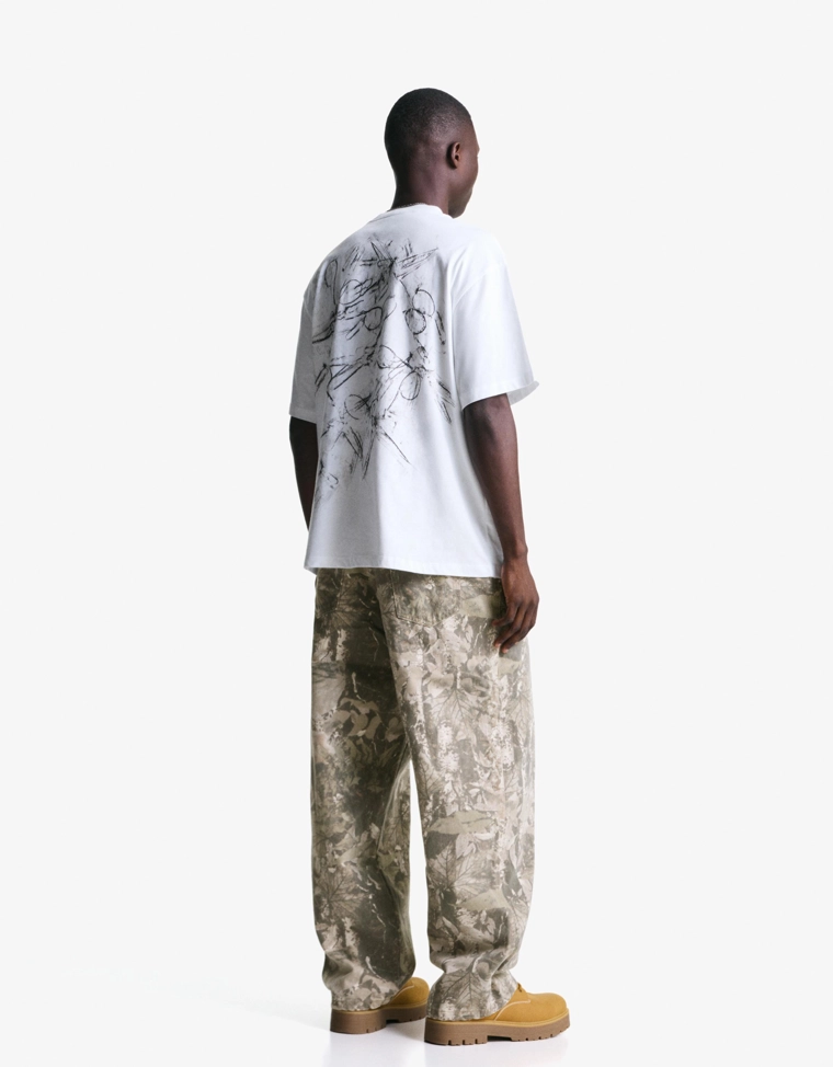 Брюки свободного кроя с принтом