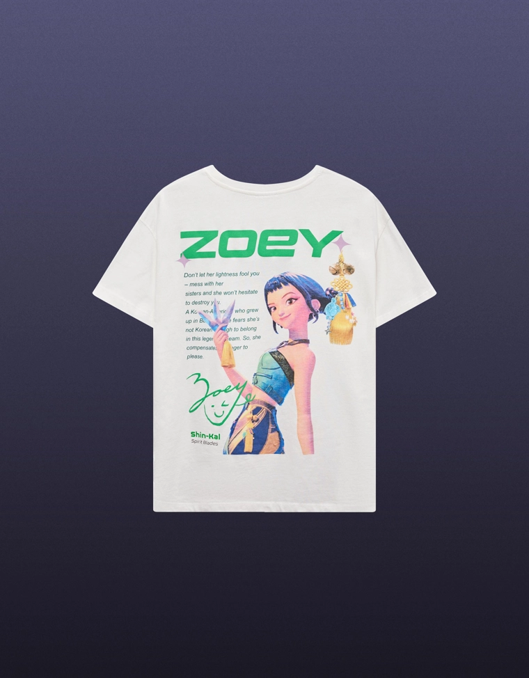 Футболка kpop demon hunters huntr/x с коротким рукавом и принтом