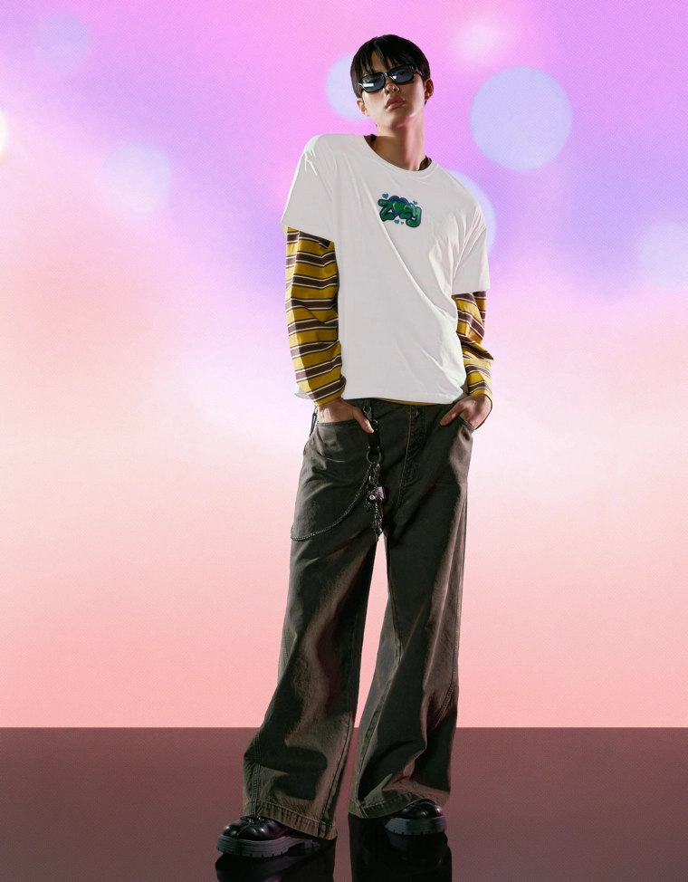 Футболка kpop demon hunters huntr/x с коротким рукавом и принтом