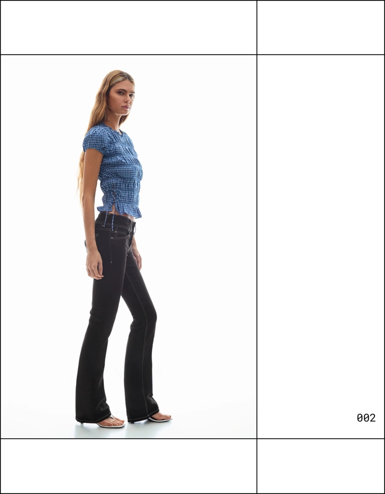 Джинсы bootcut с клапанами