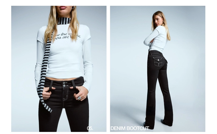 Джинсы bootcut с клапанами