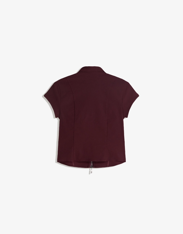 Рубашка на молнии с короткими рукавами