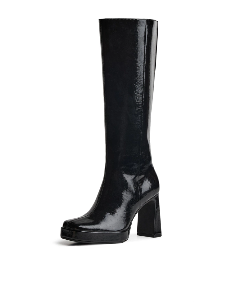 High-heel platform boots