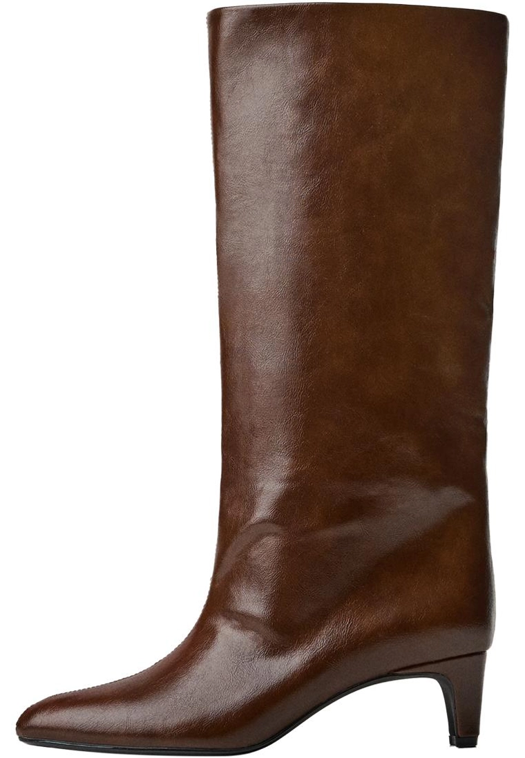 Wide-leg high-heel boots