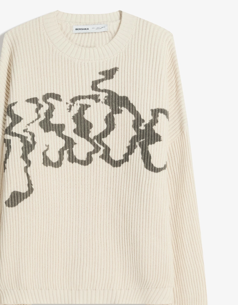 Трикотажный джемпер с принтом