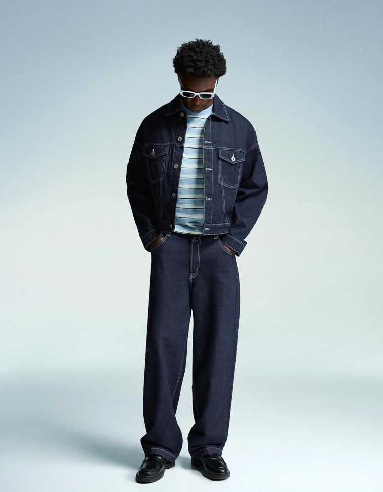 Джинсовая куртка-тракер