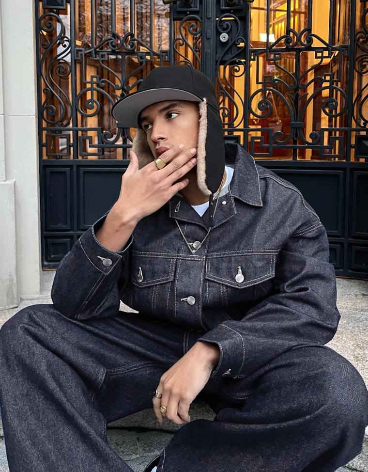 Джинсовая куртка-тракер