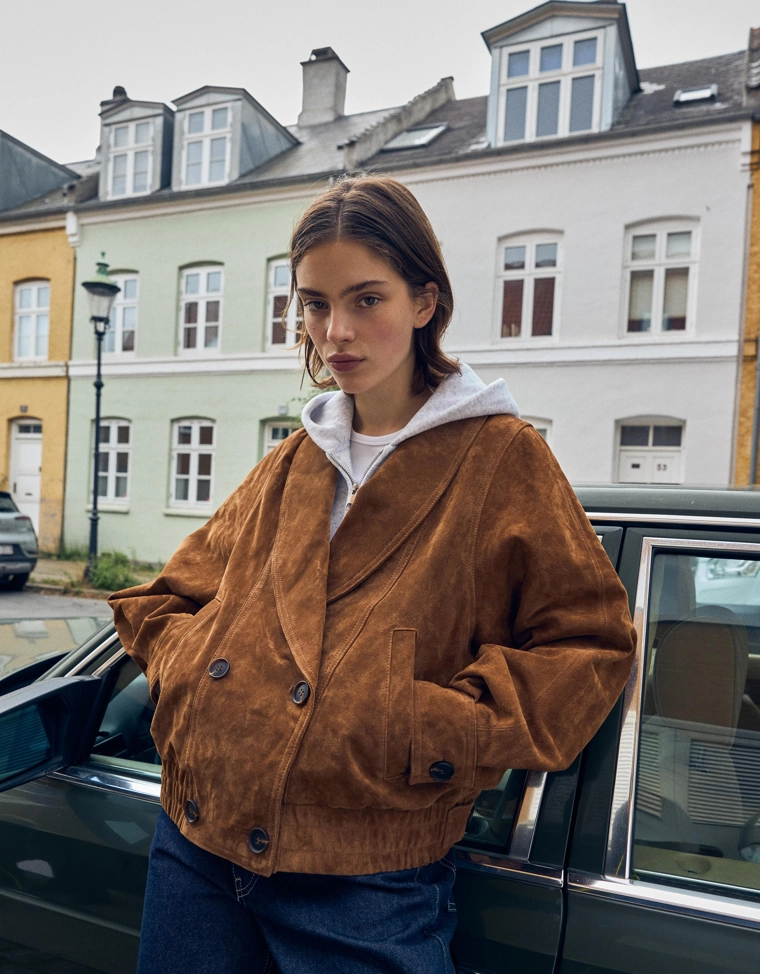 Куртка из замши и кожи crossover