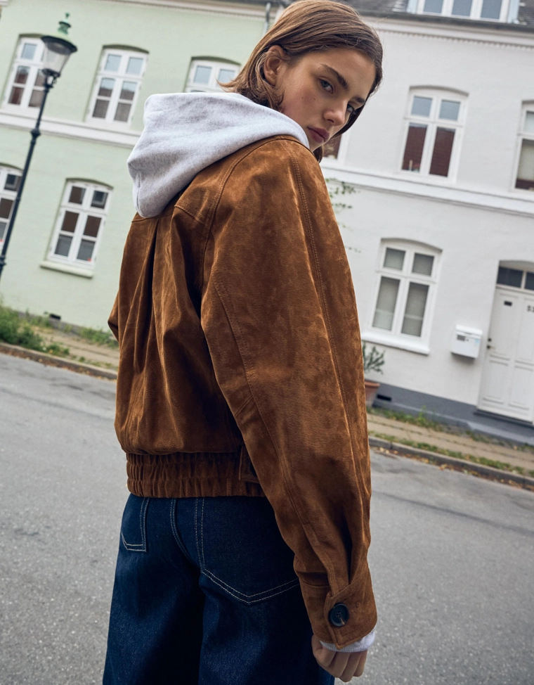 Куртка из замши и кожи crossover