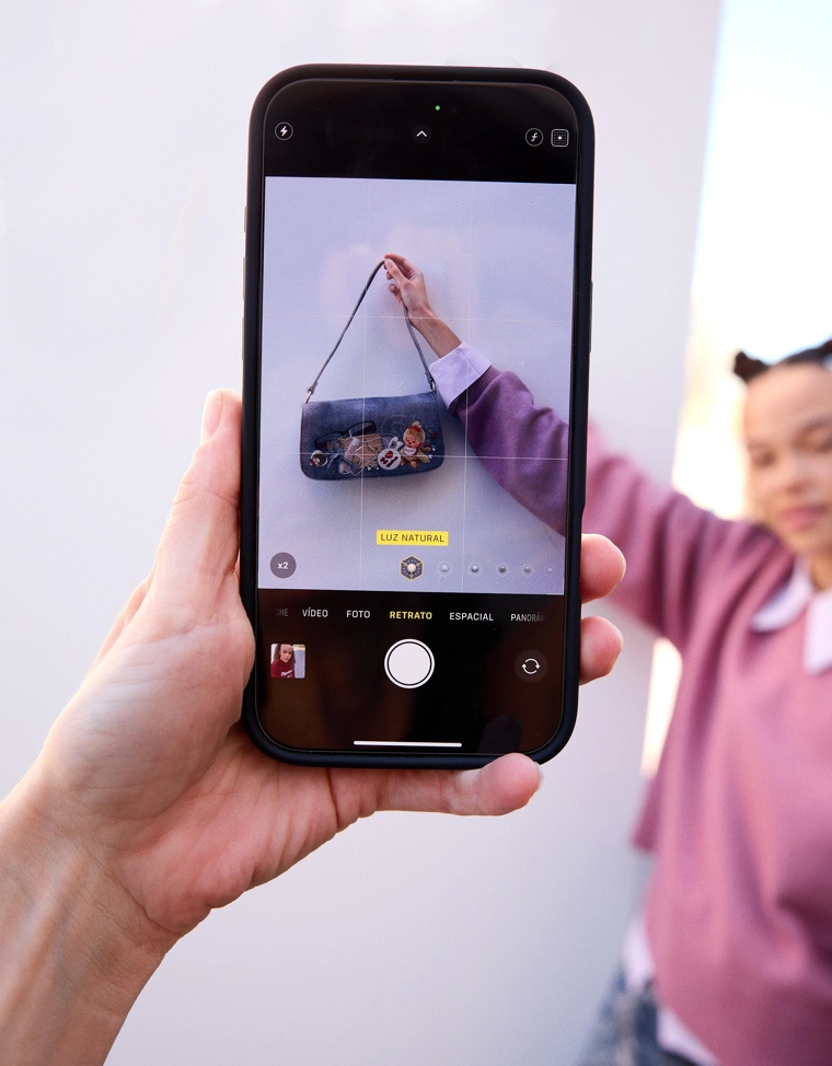 Джинсовая сумка Monchhichi с принтом