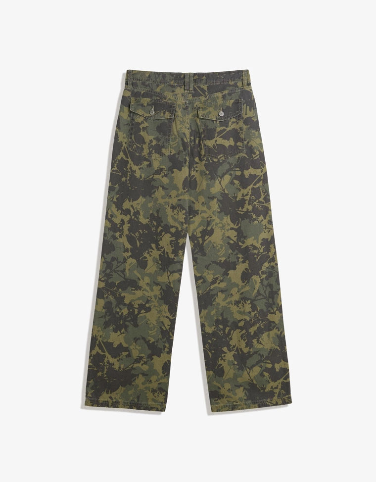 Брюки прямого кроя с принтом