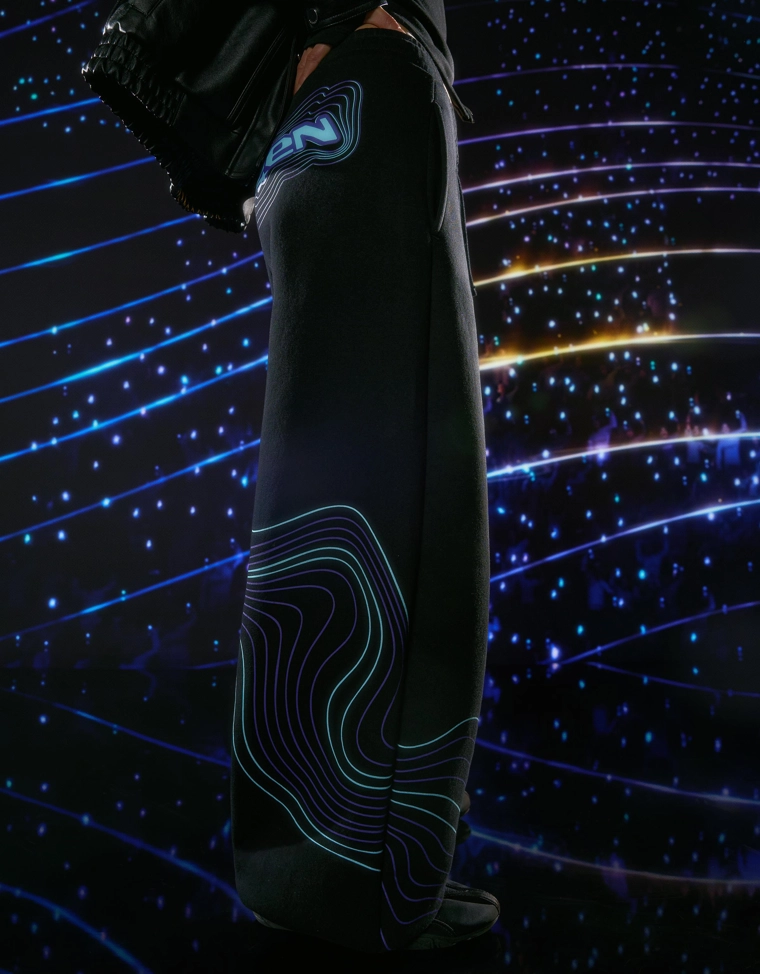 Брюки KPop Demon Hunters Huntr/x barrel из мягкой ткани с принтом