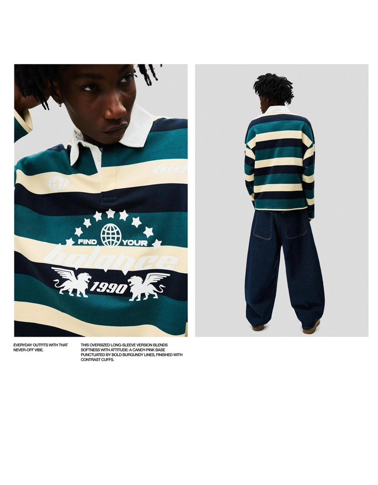 Поло из мягкой ткани с принтом