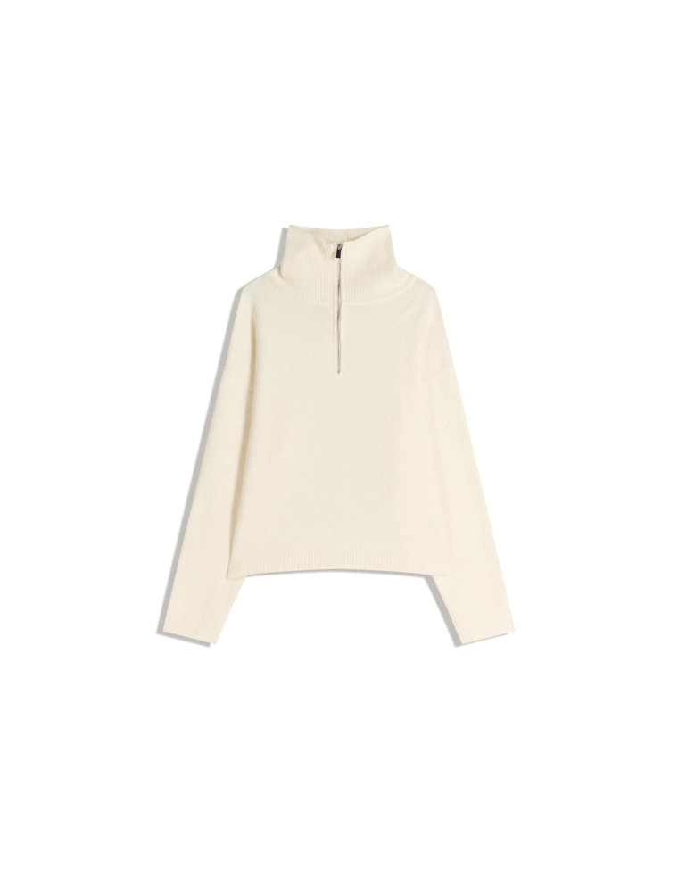 Свитер с высоким воротником и молнией