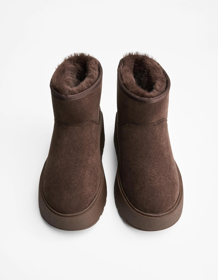 Ботинки на платформе с подкладкой из искусственного меха