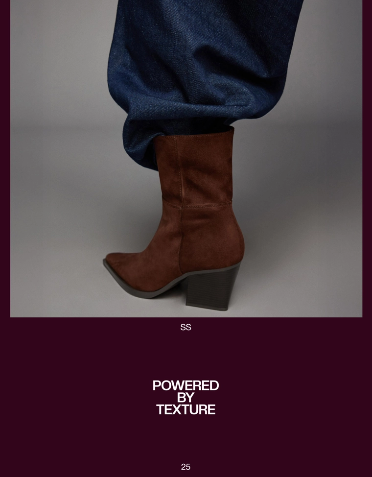 Ботильоны в ковбойском стиле на каблуке