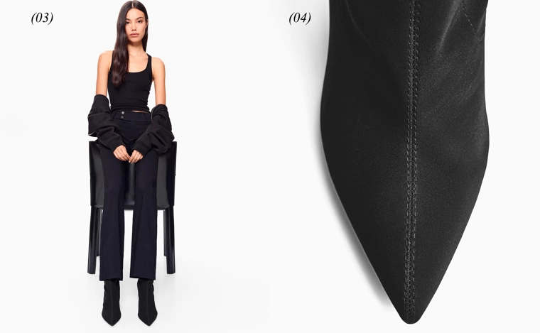 Облегающие ботильоны на каблуке