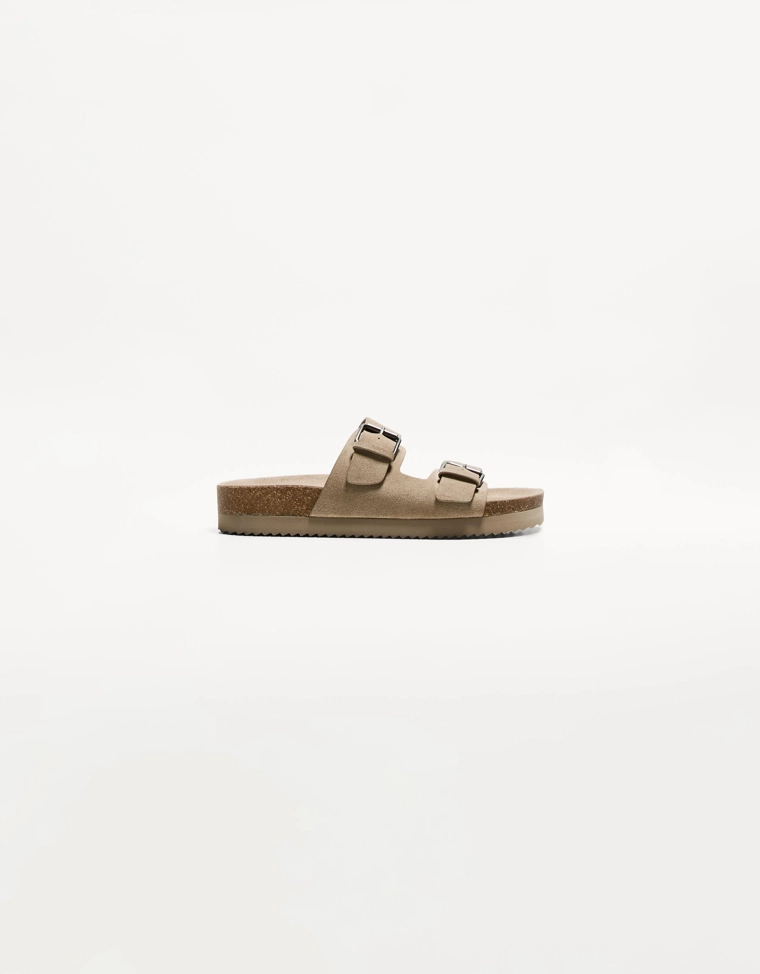 Кожаные сандалии с пряжками